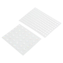 2 Sheets Self-Adhesive Pearl Heart Rhinestones
