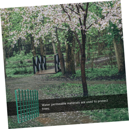 Tree Grate and Tree Guard with WaterPermeable Design, Interlocking Outdoor Landscape Protector 1