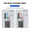Butane Torch Lighter Dual Flame Adjustable Refillable Windproof Jet Lighter for Camping Gray 2