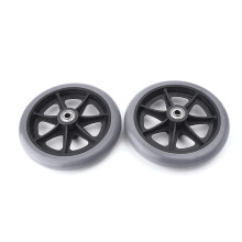 2pcs 6 Inch Wheelchair Caster Wheels, Smooth Rolling Non Slip Replacement Front Wheels for Chairs and Carts