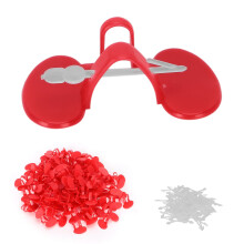 100pcs Chicken Anti Pecking Glasses Pinless Poultry Peepers Medium Double Beam for Small Chickens