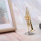 Vintage Trompeten-Deko gold 1