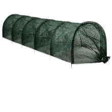 10FT PVC Foldable Garden Shade Tunnel with UV Protection, DualEnd Access Greenhouse Cover for Plants