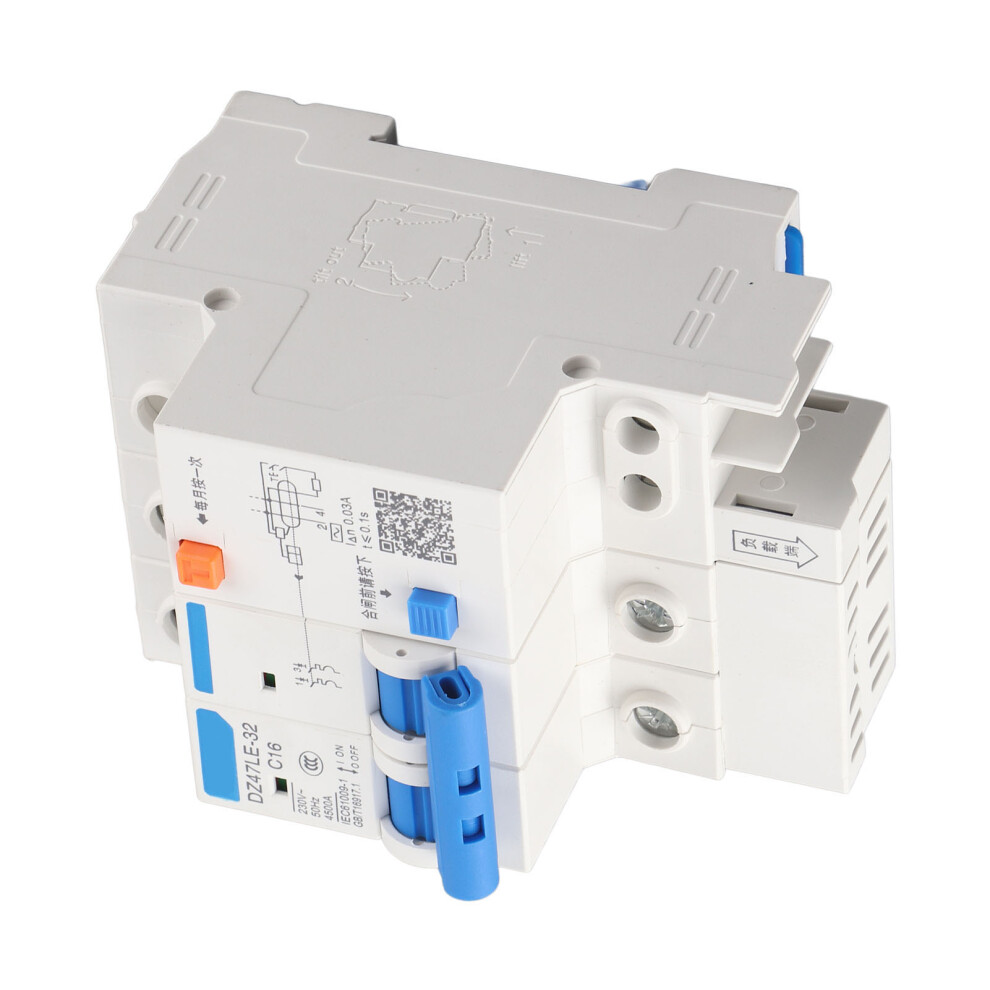 Residual Current Protection Dz47le 32 2P+2 C16 16A Leakage Circuit Breaker 6931393675398