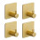 (Gold) 4Pcs Bathroom Towel Hook Multipurpose Sticky Wall Hooks Wall mounted Coat Rack Robe Clothes Hook for Bath Kitchen  Silver 1