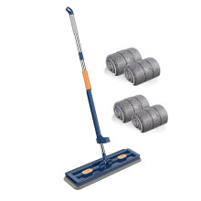 Flat Mop with 360 Rotation, Hands Self Cleaning Design, Large Head for Home Floor Cleaning