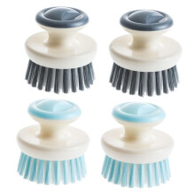4Pcs OilProof Dish Scrubbing Brush Set with Ergonomic Grip for Kitchenware and Stovetop Cleaning