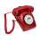 Retro Rotating Phone ABS Red Vintage Landline 2