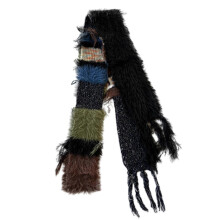 (Black) Women Elegant Scarf Knit Striped Belt for Casual Wear Party Photo Props Date Night 2000s Clothing Accessories Purple