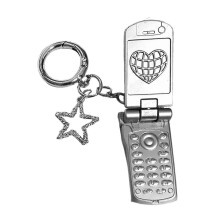 (Style 1) Modern Star Shape Phone Pendant Key Jewelry Practical Keychain Phone Jewelry Alloy Texture Present for Daily Use Party