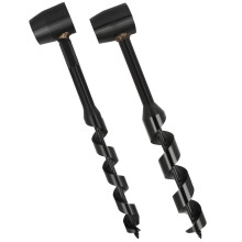 Hand Drill Auger Set 2 Pcs Carbon Steel Eye Augers for Woodworking Bushcraft Survival and DIY Projects