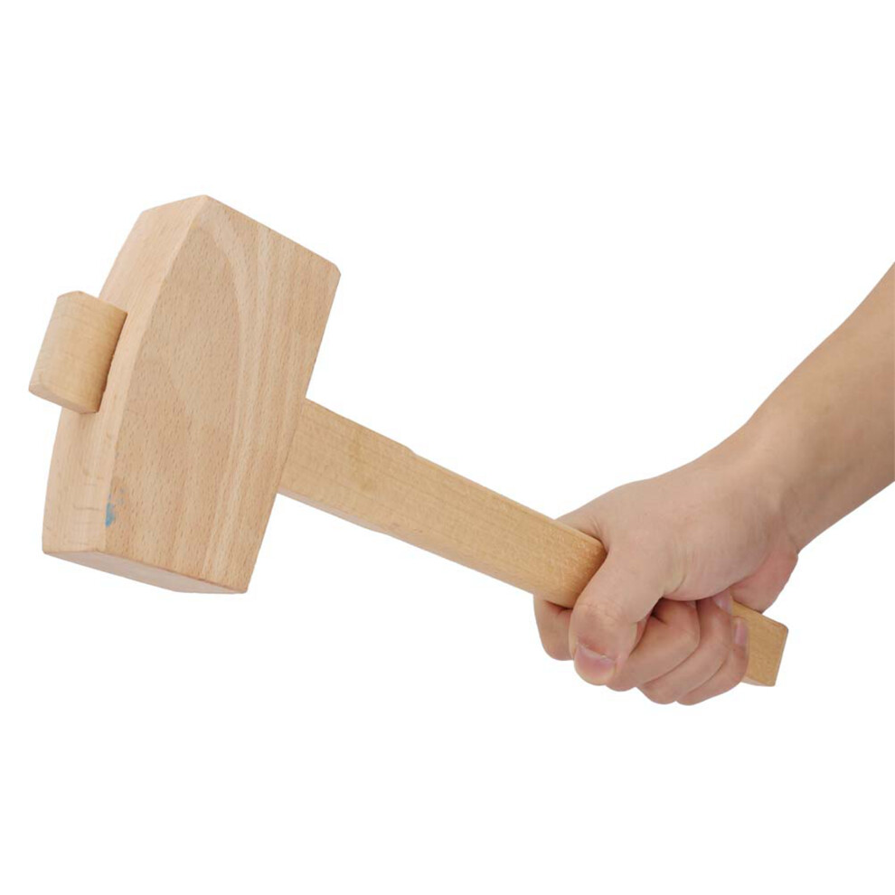 Woodworking Hammer - Carpenter Wooden Tapping Tool (L) Premium Maple Wood 8061393677226