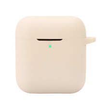 (beige color) Soft Silicone Protective Case Cover for III Wireless Earphones Shock Resistant Portable Cover wine red