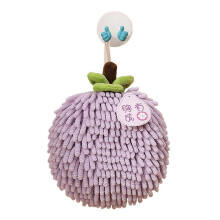 (style D) Chenille Hand Towel Wipe Towel Ball with Hanging Loop Quick Drying Absorbent Microfiber Handball for Kitchen Bathroom