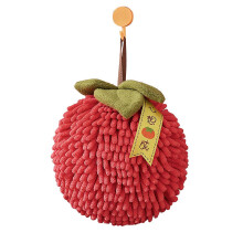 (style B) Chenille Hand Towel Wipe Towel Ball with Hanging Loop Quick Drying Absorbent Microfiber Handball for Kitchen Bathroom