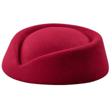 (dark red) Solid Color Female Flight Attendant Hat Sweet Business Uniform Live Show Women Beret Caps Hats Air Hostess Cosplay Yellow