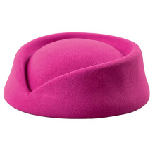 (rose red) Solid Color Female Flight Attendant Hat Sweet Business Uniform Live Show Women Beret Caps Hats Air Hostess Cosplay Yellow