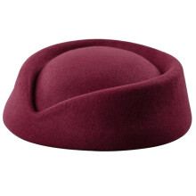 (wine red) Solid Color Female Flight Attendant Hat Sweet Business Uniform Live Show Women Beret Caps Hats Air Hostess Cosplay Yellow