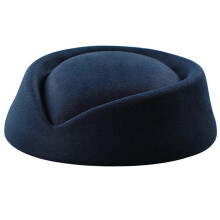 (dark blue) Solid Color Female Flight Attendant Hat Sweet Business Uniform Live Show Women Beret Caps Hats Air Hostess Cosplay Yellow