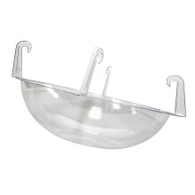 14 Inch Clear Hanging Planter Saucer with Hidden Drainage, Transparent Drip Tray for Indoor Outdoor Use