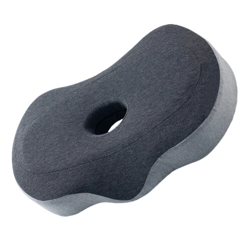 Soft Memory Foam Pillow Single Ear Hole-Dark gray and light