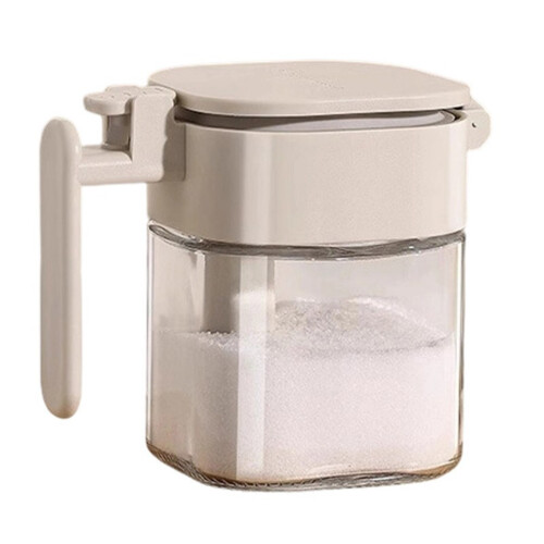 Modern Kitchens Spices Holder With Sealing Lid And Spoon-Grey