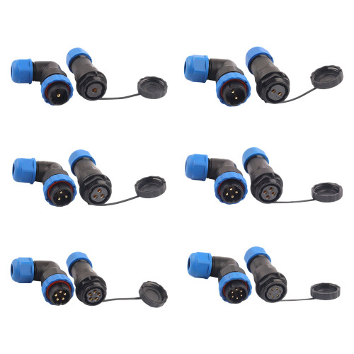 Industrial Power Angle Connectors SP20W Waterproof Quick-4 1