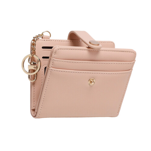 Women’s Wallet PU Leather Rfids Blocking Wallet Bifold-Pink