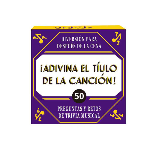 50Pcs Fun Spanish Educational Card Deck Spanish Learning-Purple