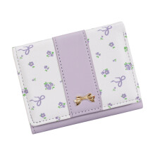 Trifold Clutch Purse,Minimalist Credit Card-Purple