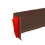 Selbstklebender Wandsockel, Buchtsockel,-dunkelbraun 10cm 1