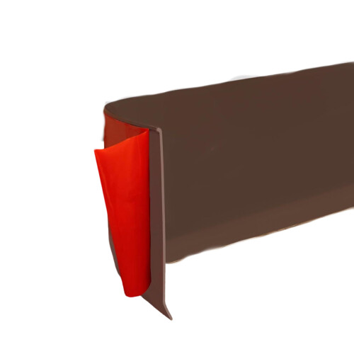 Selbstklebender Wandsockel, Buchtsockel,-dunkelbraun 10cm