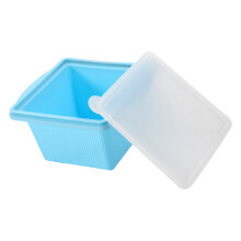 Quadratische Silikon-Gefrierschale mit auslaufsicherem-Blau