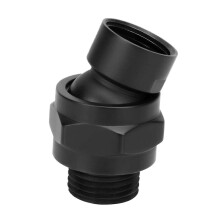 (Black) Universal Shower Head Swivel Ball Joint Adapter Brass Adjustable Shower Arm Connector Upgrades for Easy Installation Grey