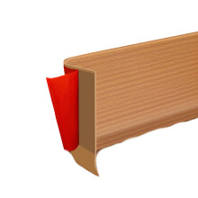 Modern Decorative Adhesive Wall Skirting-light wood color 8cm
