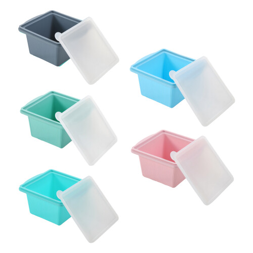 Thickened Silicone Ice Cubes Molds With Steel Frame For- Blue 1