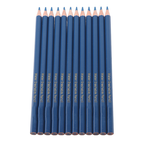 Water Soluble Pencil 12pcs Blue Wooden Handle 1
