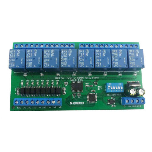 (24V) Programmable 8 Inputs 8 Output RS485 Controllers Module Multifunction RS485 Relays Board for Intelligent Home Systems