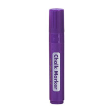 (Purple) Colored Liquid Chalk Pen With 15mm Flat Square Tip Erasable Liquid Chalk Marker For Glass Window Blackboard Acrylic Sign Yellow