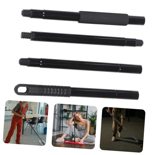 Metal Mop Handle Replacement with Quick Threaded Connection, Adjustable Sectioned Design for Floor Cleaning 2