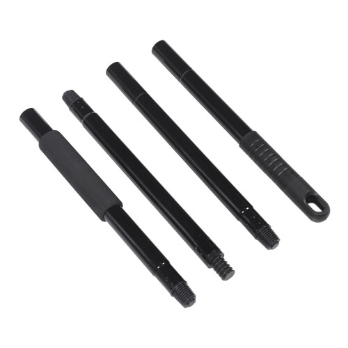 Metal Mop Handle Replacement with Quick Threaded Connection, Adjustable Sectioned Design for Floor Cleaning