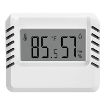 (MC01 Black) Portable Small Hygrometer Thermometers Indoor Outdoor Use Clear LCDs Screen Magnetic Back and Hanging Hole Design Multicolor