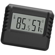 (MC01 white) Portable Small Hygrometer Thermometers Indoor Outdoor Use Clear LCDs Screen Magnetic Back and Hanging Hole Design Multicolor