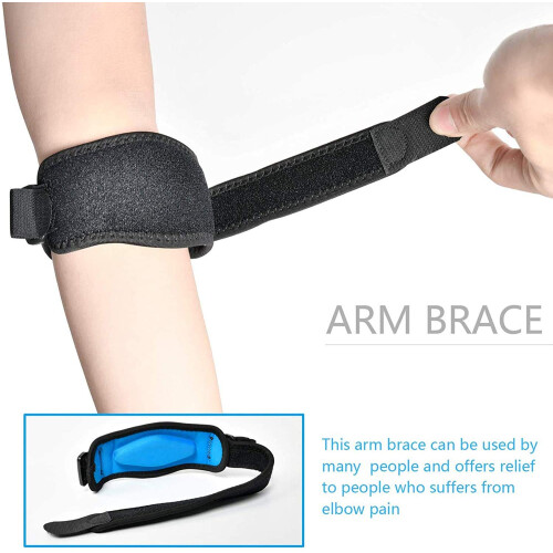Elbow Brace 2 Pack with Targeted Compression Pad, Adjustable Tennis Elbow Support Strap for Pain Relief 2