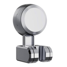 (grey) Easy to Installion Suction Shower Mounted Accessory for Personalizing Your Shower Space Saving Home or Hotel Daily Use silver