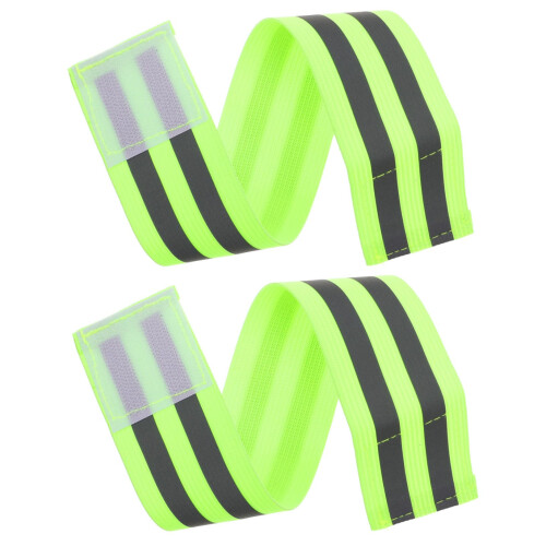 Reflective Leg Bands with  Visibility Design, Adjustable Elastic Straps for Running, Cycling, Night Walking