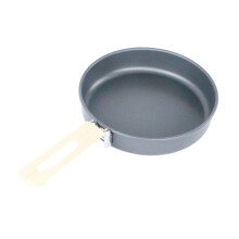 Camping Frying Pan Nonstick Skillet with Foldable Handle, Compact Stainless Steel Cookware for Outdoor Cooking Hiking BBQ