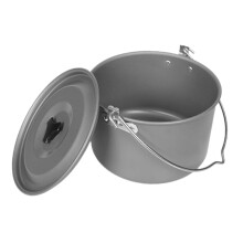Camping Cookware Set Large Capacity Aluminum Pot and Pan with Lid for Campfire Hiking and Picnic