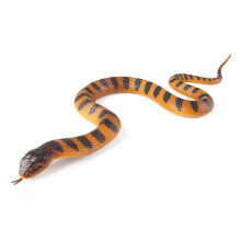 (tiger snake) Soft Rubber Snake Model Realistic Snake Action Figure Toy Solid Snake Figurine for Halloween Prank and Stress Relief