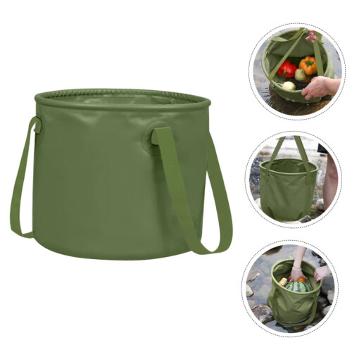 Collapsible Camping Bucket Portable Water Container with Foldable Design and Ergonomic Handle 2